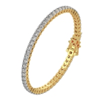 Bracelet tennis tendance Divya Creations pour femme, 6 carats, diamant de laboratoire VS Clarity E Color taille brillant, or massif 14K, classique