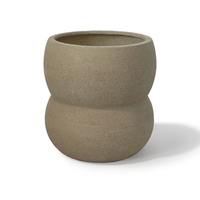 Jardinière Moderne Légère Écologique Durable en Fiberstone Effet Ciment Peint pour Maison Jardin Bureau Balcon Commercial Extérieur