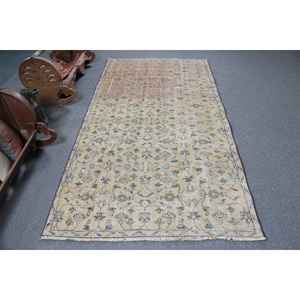 Alfombra Vintage de 4.2x7.9 pies (129x240 cm), Alfombra Persa Turca Marrón - Product Image 1