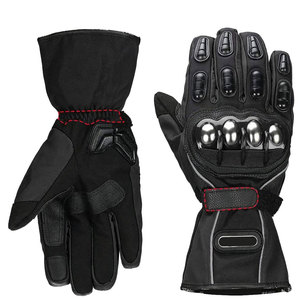 Guantes de carreras de motos de dedo completo de alta calidad Guantes de moto Cuero genuino pesado sólido Impermeable para Unisex - Product Image 2