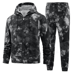 <b>Men's</b> Vintage Sportswear Plus Size Workout Sweatsuit Casual Jogging Tracksuit 100% Cotton Eco-Friendly Breathable Quick Dry - Product Image 1