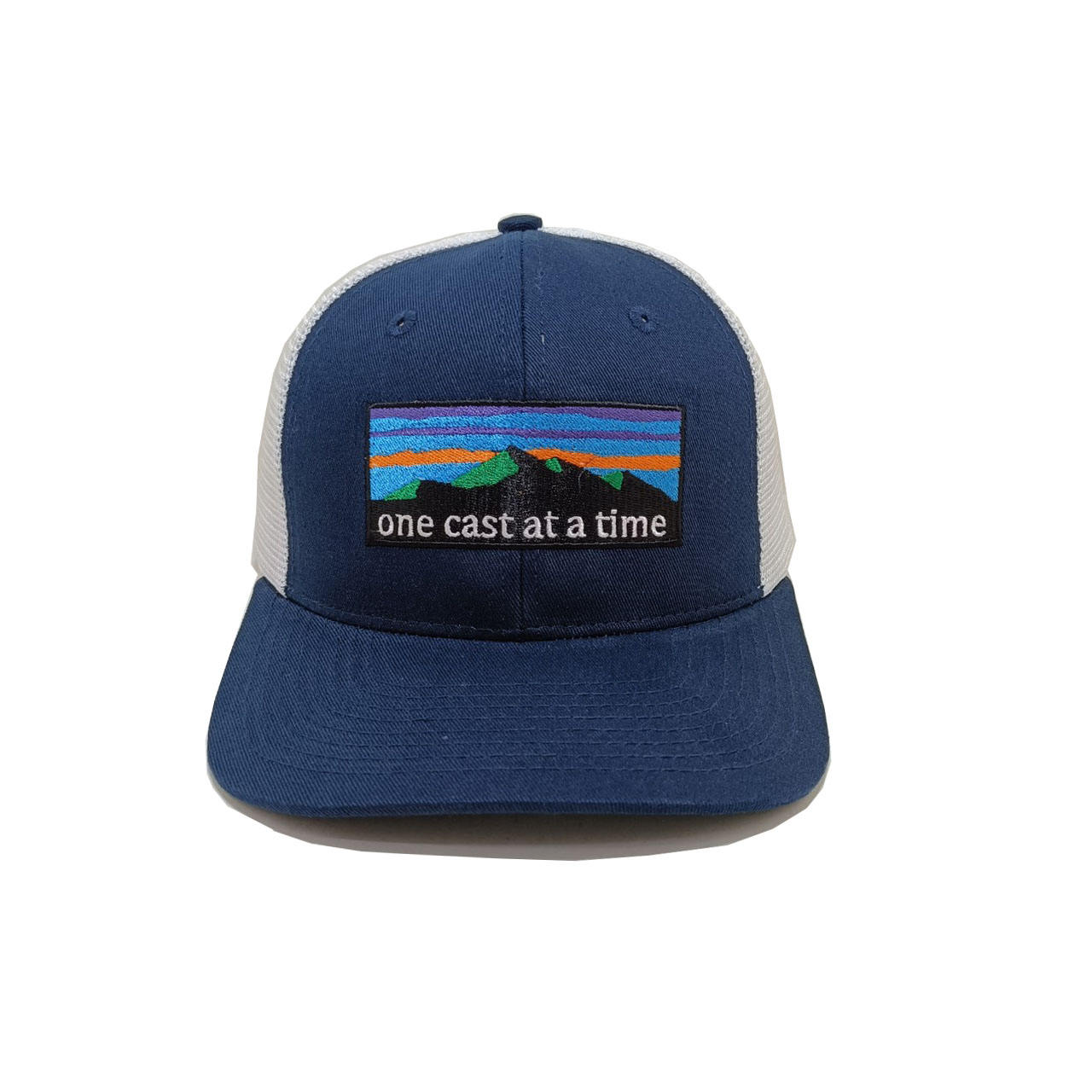 สีน้ำเงินเข้มและสีขาว