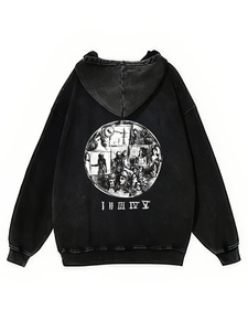 Sweat à capuche en polaire lourde en coton pour hommes, sweat à capuche en molleton personnalisé surdimensionné, pull-over à prix abordable, sweat à capuche et sweat-shirts - Product Image 4