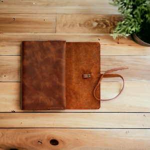 Cubierta de cuaderno de cuero genuino portátil, impresión personalizada cuero recargable papel de sombra natural producto al por mayor OEM y FBA - Product Image 1