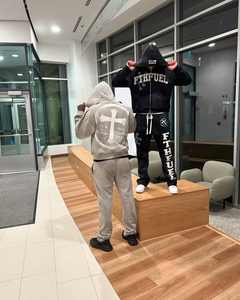 Ropa de calle personalizada sudaderas de peso pesado lavado ácido desgastado Unisex bordado sudaderas con capucha Vintage Boxy Zip up Hoodie - Product Image 3