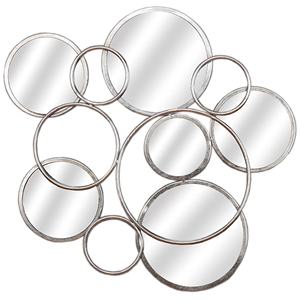 Good Selling Iron Mirror Art Irregular Circular Living Room <b>Metal</b> <b>Frame</b> Wall Mirror Decor Christmas Vintage Luxury Space Casual - Product Image 2