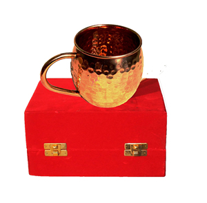 Pure Copper Moscow Mule Mugs Capacity 16 Ounce <b>Gift</b> Packed <b>Red</b> Colored Velvet <b>Box</b> Perfect for <b>gift</b> your love-one - Product Image 1