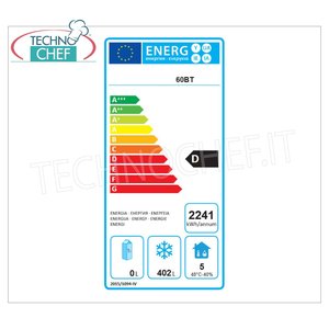 Congélateur commercial Technochef 600 L, armoire de congélation à 1 porte, ventilé, température -15/-18°C, classe D - Product Image 1