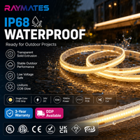 Tira de Luz LED COB UL 24V IP68 Impermeable de 5M, Tira LED de Alta Densidad con 480 LED, Flexible y Regulable para Uso en Exteriores