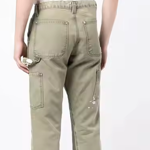 Pantalon évasé de qualité professionnelle en denim 100% coton, respirant, imprimé, léger, pour toutes les saisons, décontracté, service OEM, délavé - Product Image 6