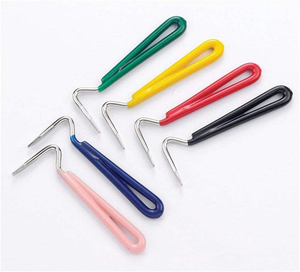 Herramienta de selección de gancho de metal con mango de vinilo duradero, selección de gancho para el cuidado de caballos con agarre antideslizante, herramienta de selección de gancho de herrador - Product Image 3