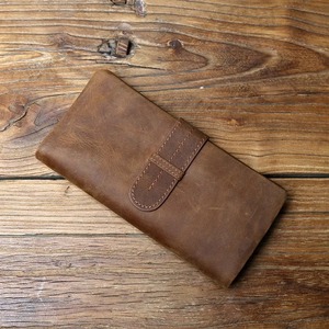 Portefeuille multi-cartes en cuir véritable avec fermeture à plis et blocage RFID pour hommes avec fenêtre d'identification à deux volets et poche à monnaie - Product Image 2