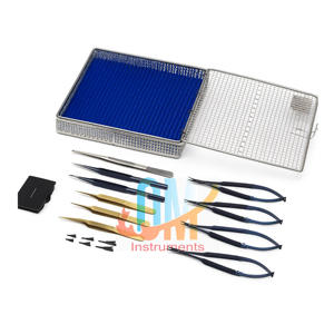 ชุดเครื่องมือผ่าตัดไมโครออพตา17ชิ้นสแตนเลสเกรดทางการแพทย์มาตรฐานเยอรมันได้รับการรับรองมาตรฐานทางการแพทย์มาตรฐาน CE ISO 13485หม้อนึ่งความดัน - Product Image 3