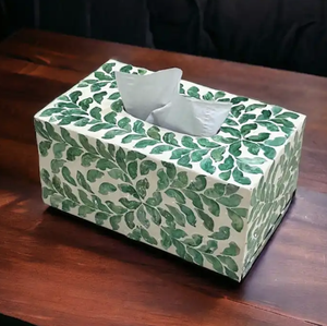 Caja de Papel Tisú con Incrustaciones de Nácar para Decoración de Mesa, Caja de Papel Tisú de Nácar Real, Aspecto Premium - Product Image 1