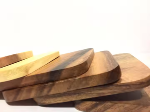 Sous-verres en bois uniques conçus avec soin Équipe sous-verres en noyer par Crescent Crafts - Product Image 3