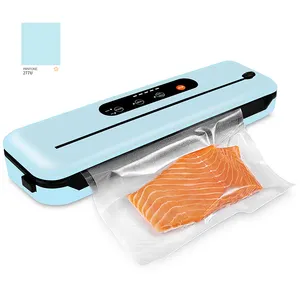 Customize 60kpa Compact Vacuum Sealer Machine Bags and Cutter Included One-Touch Automatic Food Sealer Packaging