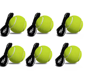 Yellow Rubber Tennis <b>Balls</b> with Rope High <b>Bounce</b> Training Sports <b>Ball</b> for Practice Competition Pet Play - Product Image 3