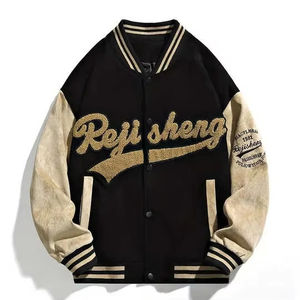 Chaqueta universitaria de alta calidad 100% lana ligera causal Waffle Letterman chaqueta universitaria para hombres - Product Image 1