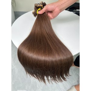Extensions à bandes adhésives Anh Hair A21 sans couture, lisses comme des baguettes, en cheveux humains vierges vietnamiens doublement étirés, brun chocolat, vente en gros - Product Image 2