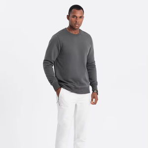 Jersey de algodón 100% para hombre, sudadera cálida de invierno, suéter térmico de lana, capucha alta, sudaderas con capucha impresas personalizadas - Product Image 1