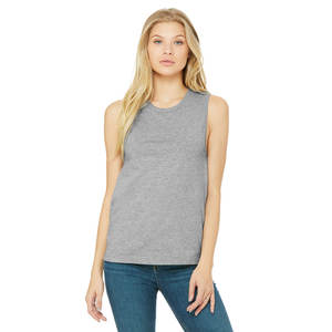 Débardeur sans manches pour femmes, gilet de gymnastique, débardeur athlétique respirant, chiné, en jersey, pour femmes - Product Image 2