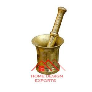 2025 vente chaude en laiton métal mortier et Pastel en argent fini pour épices meulage accessoires de cuisine cuisine de haute qualité - Product Image 4