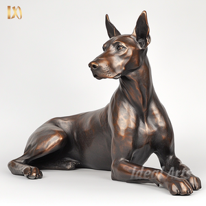 Statue de berger allemand en <span class=keywords><strong>bronze</strong></span> grandeur nature <span class=keywords><strong>Sculpture</strong></span> de chien en plein air - Product Image 5