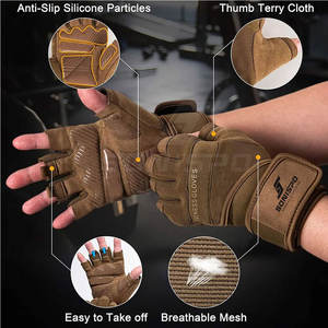 Breathable Neoprene Gym <b>Gloves</b> Support for <b>Weight</b> Lifting Cycling Gym & Training for Sports Workouts - Product Image 6