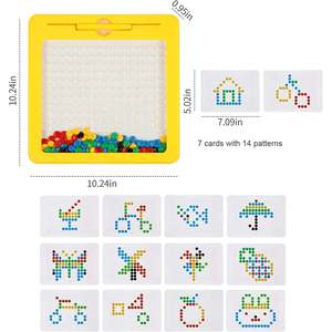 Table à dessin magnétique avec perles et stylo, kit éducatif pour le jeu créatif - Product Image 6