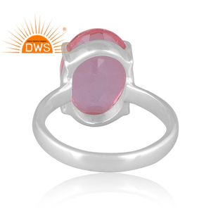 Anillo apilable de piedras preciosas de cuarzo morganita doblete de plata de ley fina superventas, joyería personalizada para mujer, regalo para ella - Product Image 4