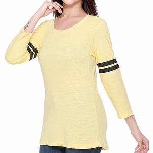 Dernières chemises à manches longues pour femmes en gros 2025, de haute qualité, douces, à porter au quotidien, crop top, t-shirt en coton, tee-shirts pour femmes - Product Image 2