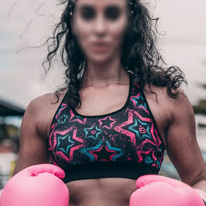 Soutien-gorge de sport imprimé par sublimation grande taille, soutiens-gorge de sport solides et respirants pour femmes, vêtements de yoga de fitness de la plus haute qualité - Product Image 3