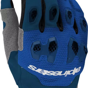 Gants Alpinestars Pro-Dura de haute qualité, bleu marine vif et blanc - Product Image 1