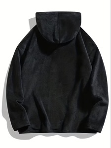 Men's Plus Size Solid Vintage Tracksuit Casual Fleece Pullover Sweatshirts Fluffy Warm Loose Fit Long Sleeve Hoodies Ultra Soft - Product Image 3