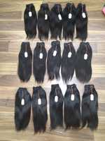 Extensions de cheveux humains vierges indiens bruts Remy 100% naturels en vrac, double trame machine, toutes couleurs disponibles