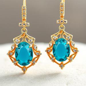 Fine Jewelry Designer Vermeil Gold <b>Solid</b> 925 Sterling <b>Silver</b> Handmade High Grade Drop <b>Earrings</b> for Women - Product Image 3