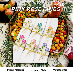 DE AARTICO Inde Nouveau design Porte-serviettes en alliage métallique rose en forme de fleur de rose Écologique Durable Mariages Fêtes Tables d'hôtel - Product Image 5