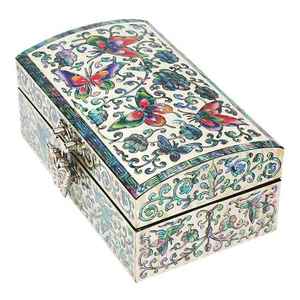 Handmade Engraved <b>Floral</b> Design Customizable Shape Wooden Mother Pearl Inlay Modern Luxury Jewelry <b>Box</b> <b>Storage</b> Organizer for - Product Image 1