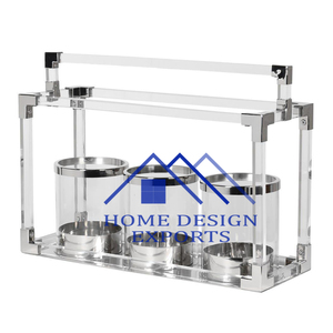 Juego de 2 velas de acero inoxidable para decoración interior y exterior, farol de Metal de alta calidad para decoración del hogar - Product Image 5