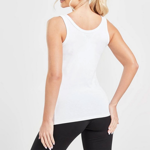Gilet sans manches respirant pour femmes de qualité supérieure durable grande taille gilet de couleur blanche en coton et polyester pour femmes - Product Image 3