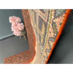 2x8.3 ft Vintage Turkish Rug, <b>Runner</b> Rug, <b>Red</b> Wool Rug - Product Image 3