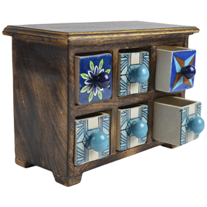 Handmade wooden storage <b>box</b> with drawer by decor world expo - Product Image 5