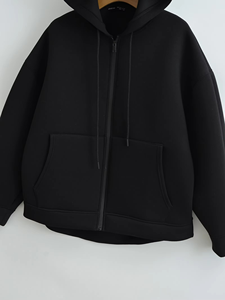 Sudaderas con capucha de algodón/poliéster de peso pesado, sudaderas con capucha de tendencia para mujer, cremallera transpirable para correr en invierno, ropa de gimnasio - Product Image 4