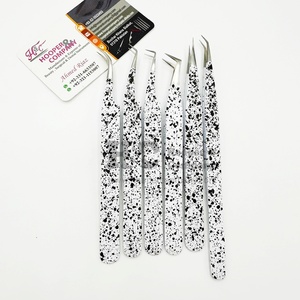 Pince à cils personnaliser la couleur durable en acier inoxydable pince à épiler extension de cils faite à la main testé pince à épiler Logo accepter le vison - Product Image 4