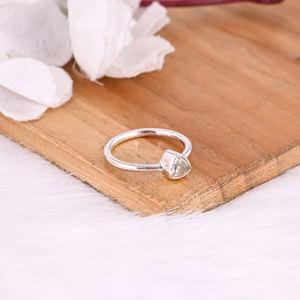 Plata de Ley 925, amatista verde Natural, trillón de piedras preciosas, anillo apilable hecho a mano, joyería minimalista, regalos de dama de honor - Product Image 2