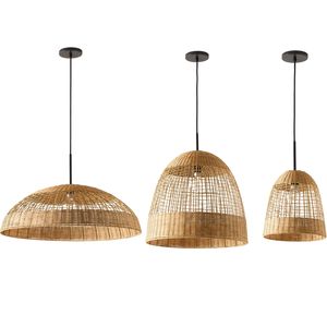 Best Selling 2023 High Quality Premium Griffin Woven <b>Pendant</b> in 13" - 24" or 33" Options, Boho Chic Hanging <b>Light</b> Fixture - Product Image 2