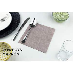 Tovaglioli Marroni 40x40cm con Stampa Cow Boys, Confezione da 600 Pezzi, B2B - Product Image 1