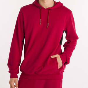 Ensemble de pantalons de survêtement à capuche surdimensionnés respirants de style streetwear 100% coton pour hommes survêtements d'hiver décontractés avec sweat à capuche string - Product Image 1