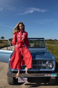 Cheap Cotton Embroidered Full <b>Balloon</b> Sleeves Ankle Length Long Women Ukrainian Fashion Stylish Long Ukraine Dresses OEM ODM - Product Image 2