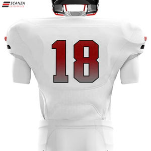 Camiseta de Fútbol Americano Personalizada para Jóvenes y Adultos, Diseño Transpirable, Nombre del Jugador Bordado, Numeración, Manga Corta, Talla Grande - Product Image 3